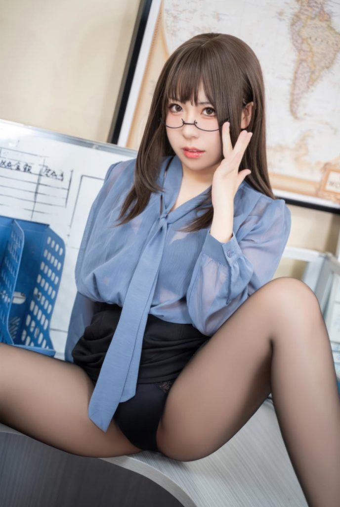 图片[1]-虎森森 NO.038 黑丝眼镜娘 [60P-471MB]-蜜桃啵啵