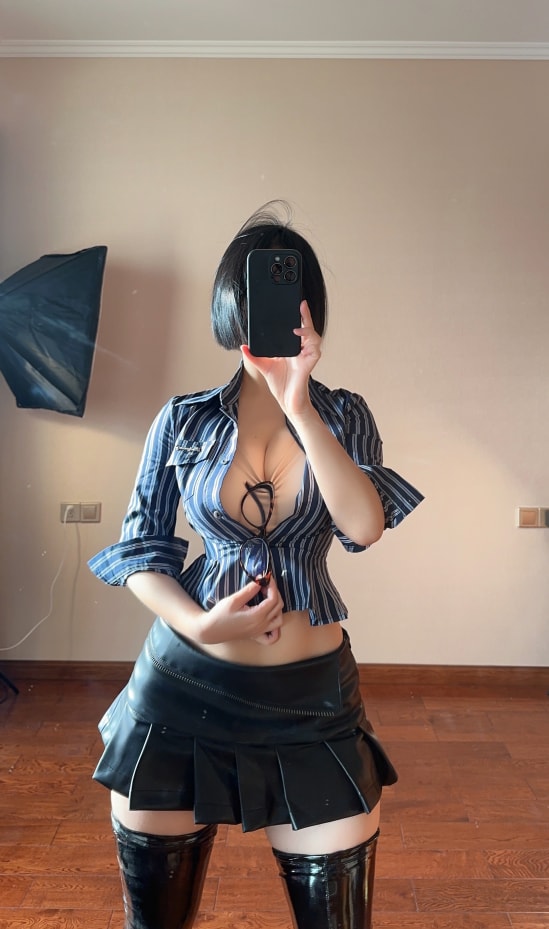 图片[1]-【微-密】俏妞qiaoniuTT-战神皮靴[16P-62M]-蜜桃啵啵