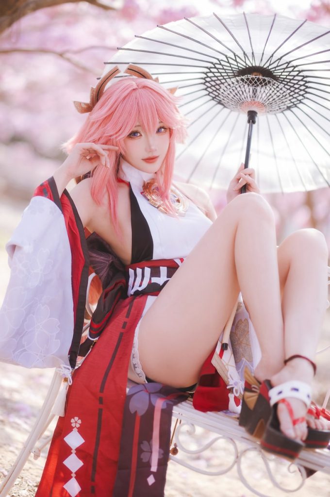 瓜希酱 NO.96 原神 八重神子 [20P-61MB]-蜜桃啵啵