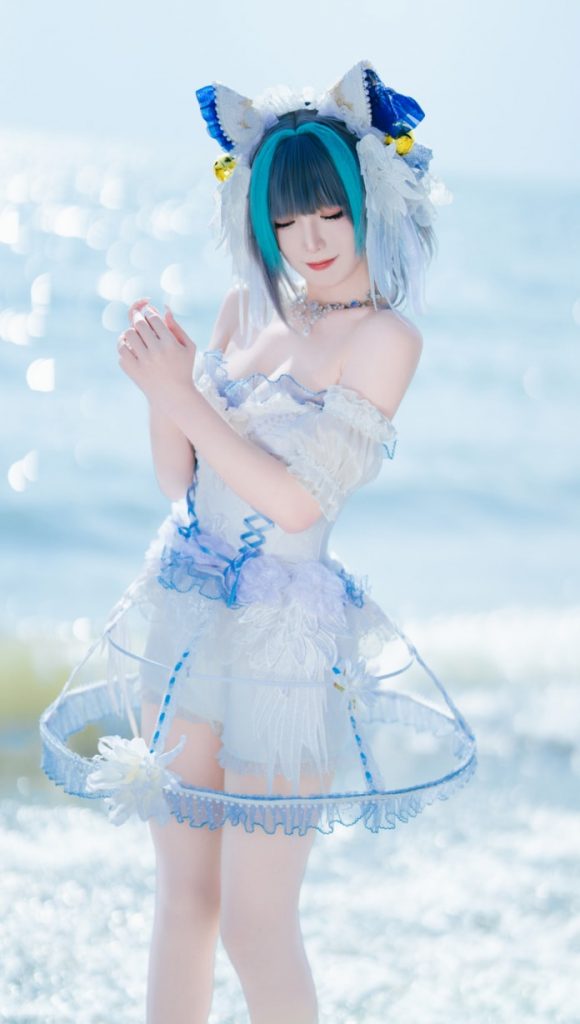 封疆疆v NO.63 柴郡小礼服 [10P-105MB]-蜜桃啵啵