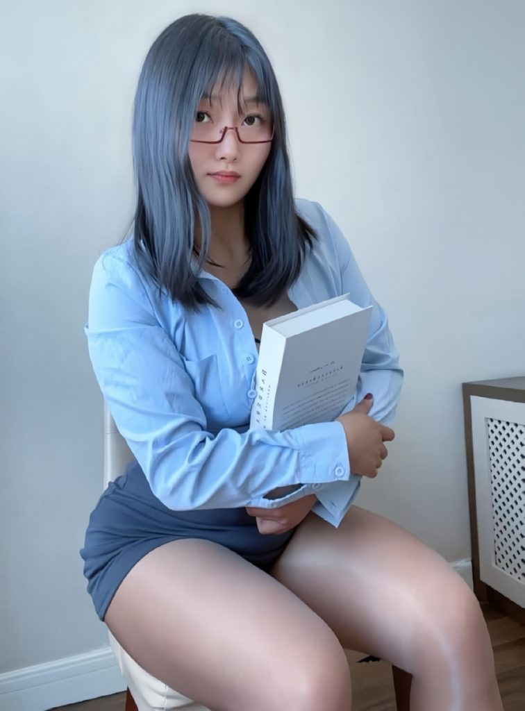 图片[2]-【微-密】西好运-小秘书蓝衬衫[27P2V-374MB]-蜜桃啵啵