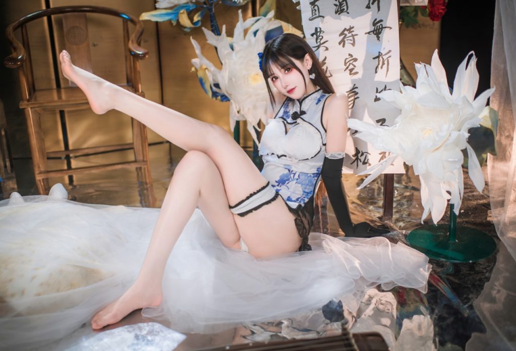 图片[2]-羽生三未 – NO.23 艳娘幻梦谭 瓶儿 青花瓷旗袍 [25P-294MB]VIP-蜜桃啵啵