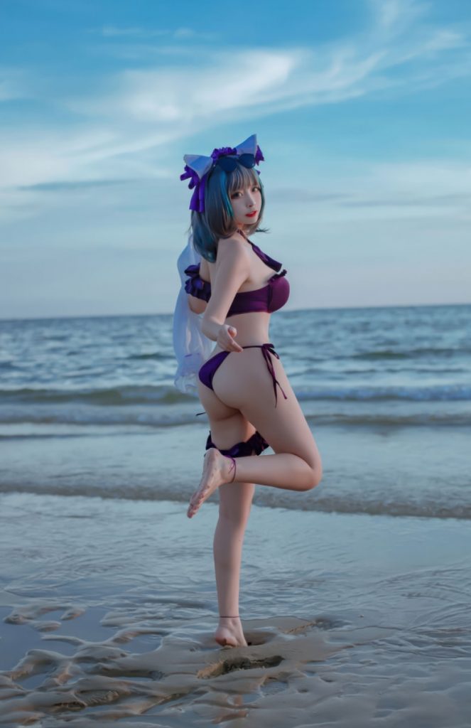 图片[2]-二佐Nisa – NO.202 碧蓝航线-柴郡泳装[30P-373MB]-蜜桃啵啵