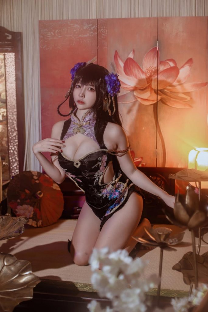 图片[2]-二佐Nisa – NO.203 碧蓝航线-比叡鲟旗袍[24P-388MB]-蜜桃啵啵