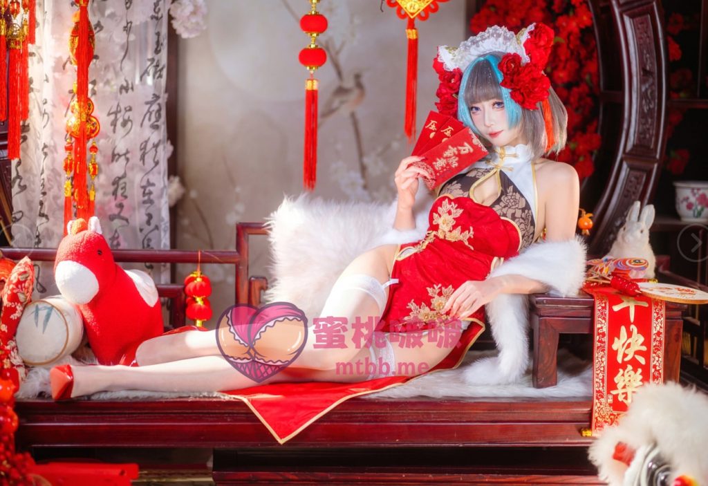 图片[2]-Money冷冷 – 柴郡新年旗袍 [61P-470MB]-蜜桃啵啵